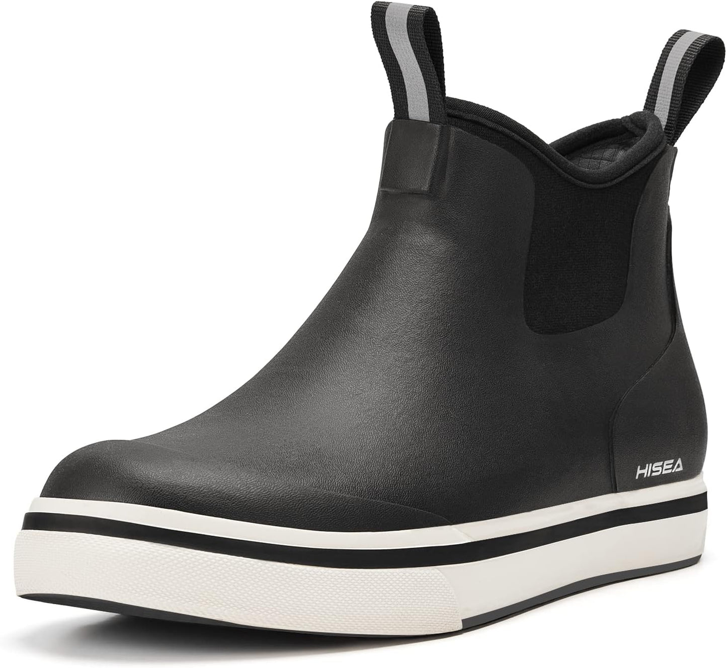 HISEA Men's Deck Rain Boots for Fishing and Outdoor Activities