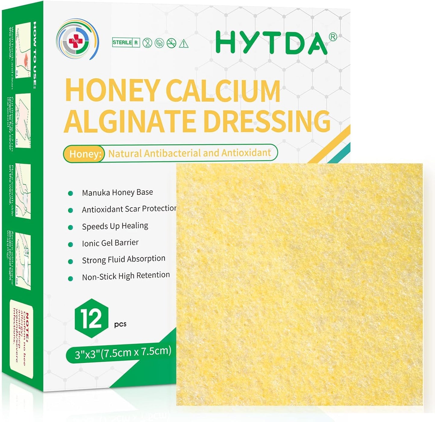 Manuka Honey Calcium Alginate Wound Dressing for Healing
