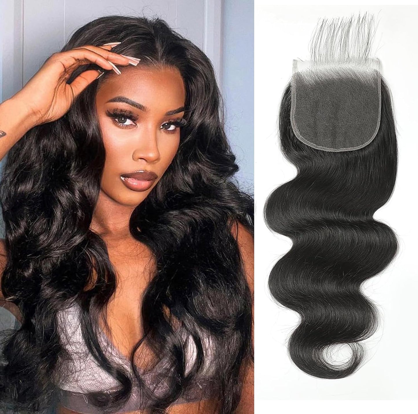 5x5 HD Lace Closure Human Hair Body Wave for Natural Look