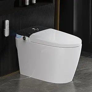 Tankless Smart Toilet with Bidet and Auto Features for Comfort