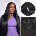 Clip in Hair Extensions Real Human Hair 20in - Full Volume Clip-Ins