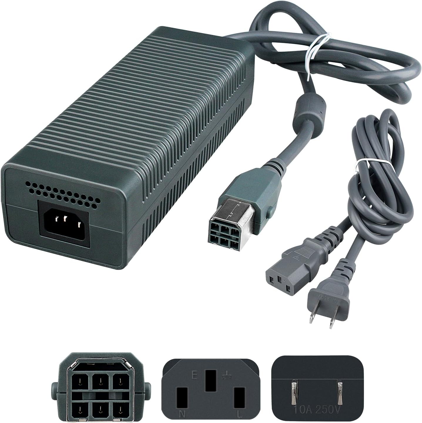 OSTENT Power Supply for Xbox 360 Console - 203W AC Adapter