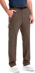 clothin Men's Elastic-Waist Travel Pant - Lightweight Multi-Pocket 90%