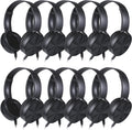 10 Pack Classroom Headphones Bulk - Durable Wired Earphones