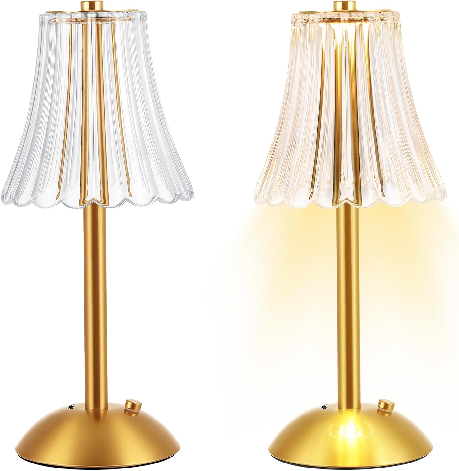 Liliful 2 Pcs LED Portable Cordless Table Lamp for Home Use