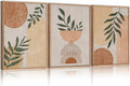 CHDITB Framed Boho Wall Art Set of 3, 16x24 in - Mid Century Modern