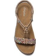 Women Sandals with Arch Support - Bohemian Braided Flat Sandals