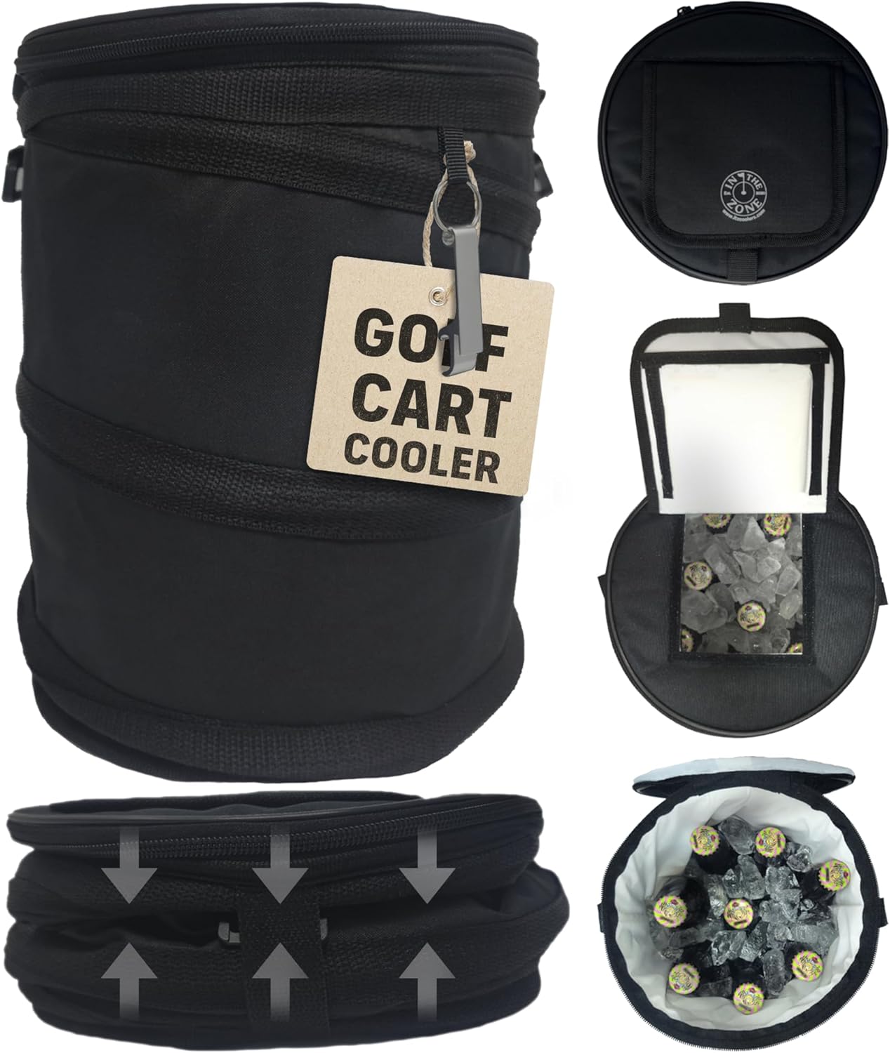 Collapsible Golf Cart Cooler Bag - Stay Refreshed On the Go!