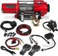 4500 lb Electric Winch with Steel Rope & 2 Wireless Remotes - Reliable