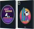 Peanuts Night Surfer Snoopy Leather Wallet Case for iPad Pro 12.9