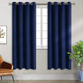 Blackout Curtains for Bedroom - Grommet Thermal Insulated Navy Blue