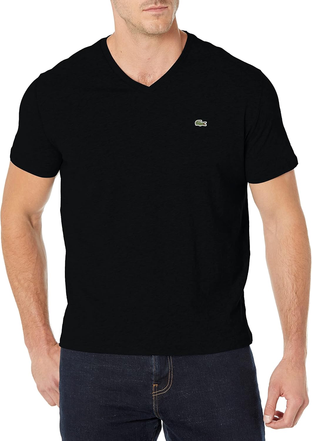 Lacoste Men's Short Sleeve V-Neck Pima Cotton Jersey T-Shirt Review