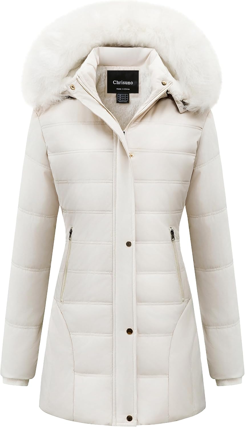 Chrisuno Women's Warm Winter Coat Velvet Puffer Jacket Review