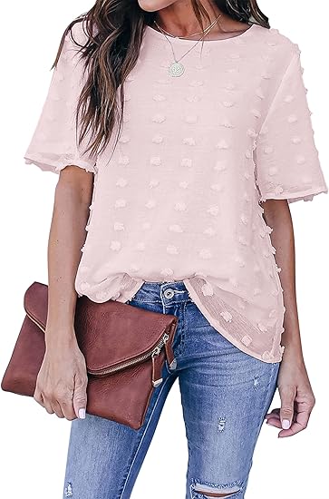 Blooming Jelly Womens Chiffon Blouse for Summer Casual Style