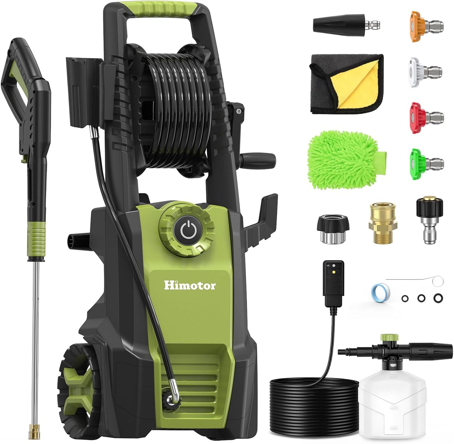 Powerful HIMOTOR Pressure Washer - 4500PSI Max, 3.0 GPM, 5 Nozzles!