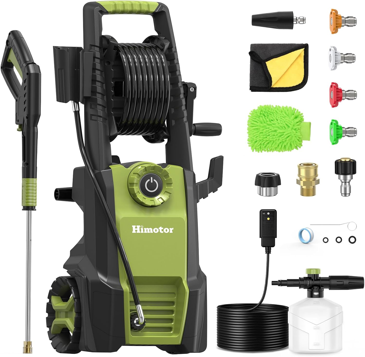 Powerful HIMOTOR Pressure Washer - 4500PSI Max, 3.0 GPM, 5 Nozzles!