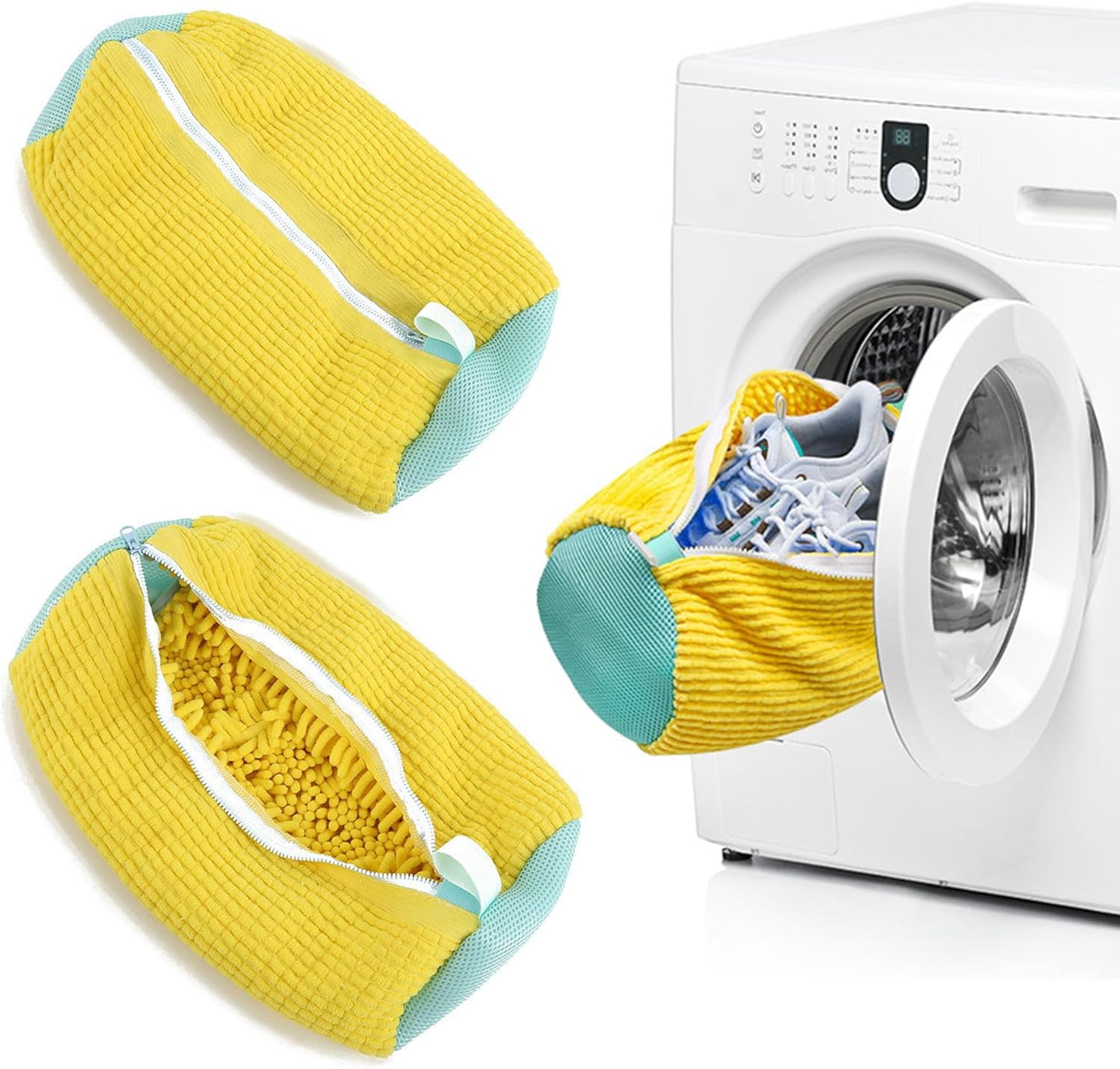 2 Pcs Reusable Shoe Washing Bags - Clean Any Shoe Type!