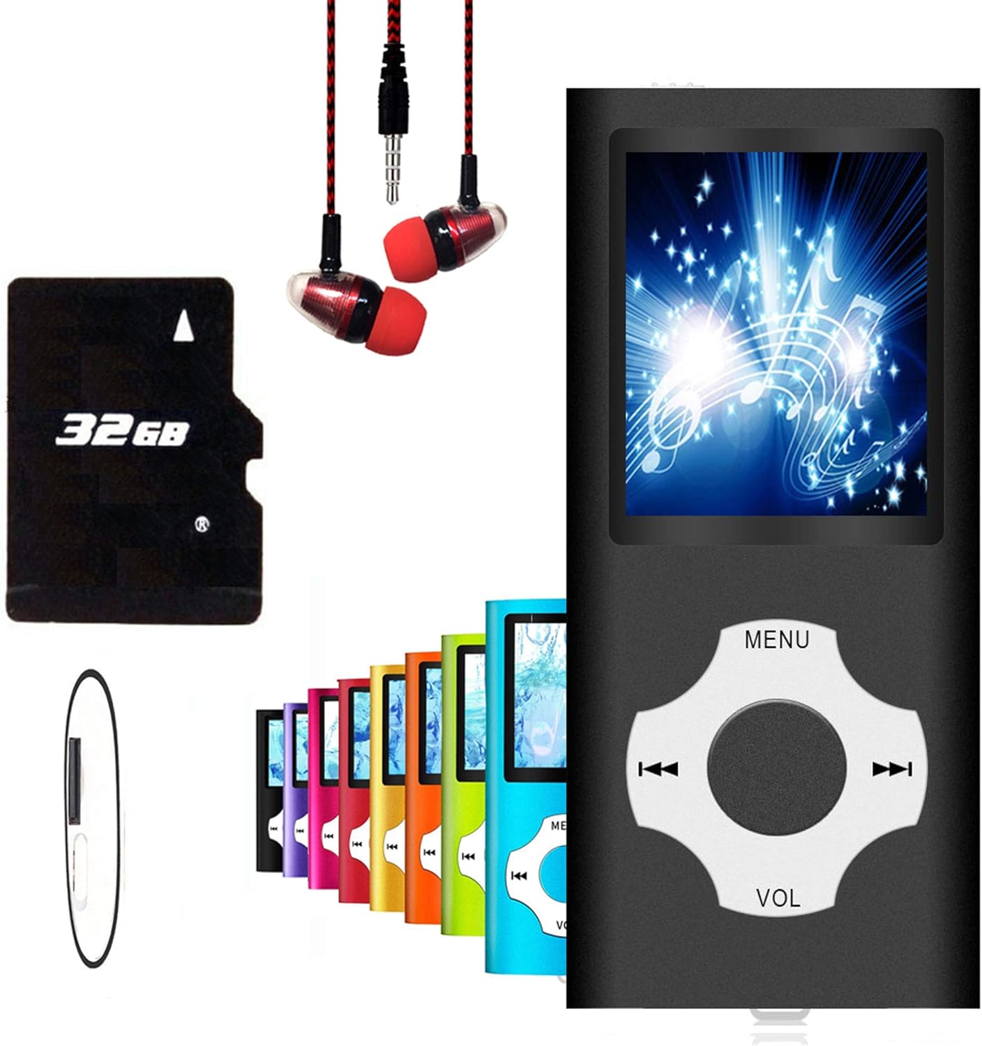 Hotechs MP3 Player with 32GB Memory - Slim & Stylish Sound Master