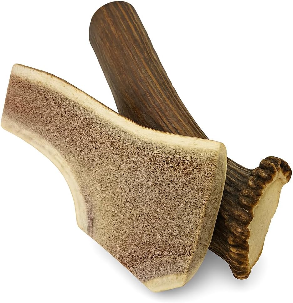 Extra Large Split Elk Antlers for Large Dogs - 2 Pack Chews