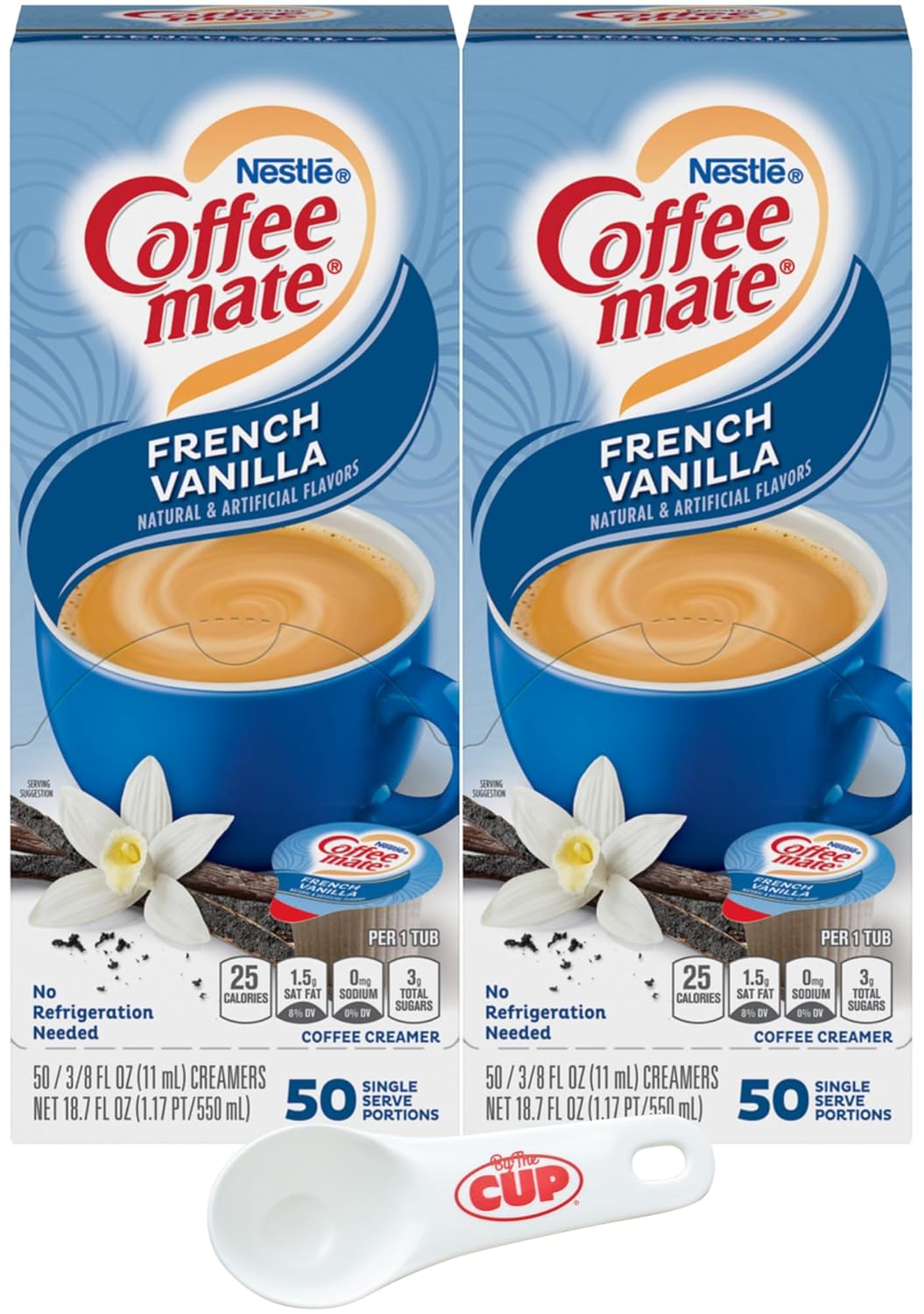 French Vanilla Creamer 100 Ct + Coffee Scoop