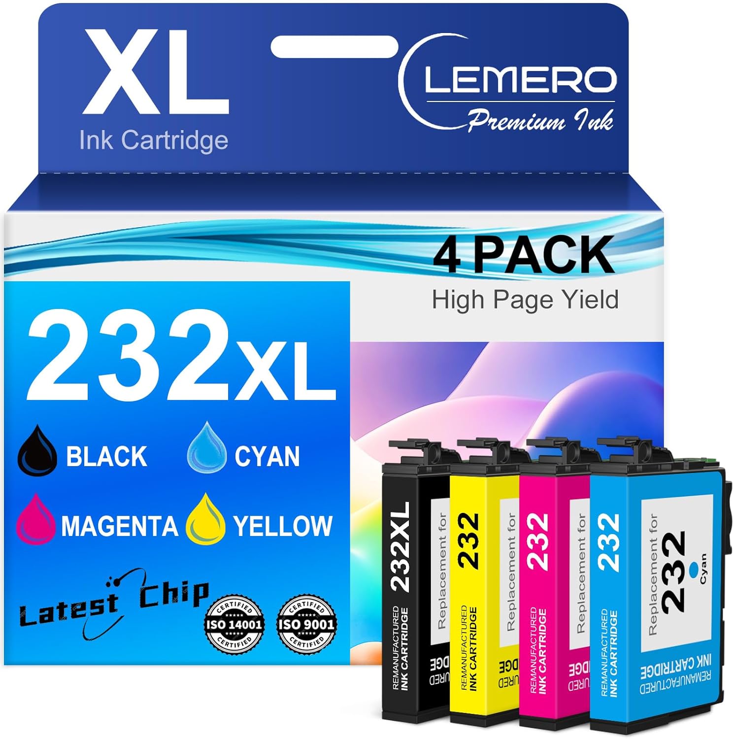 Print More with LEMERO 232XL Ink Combo Pack