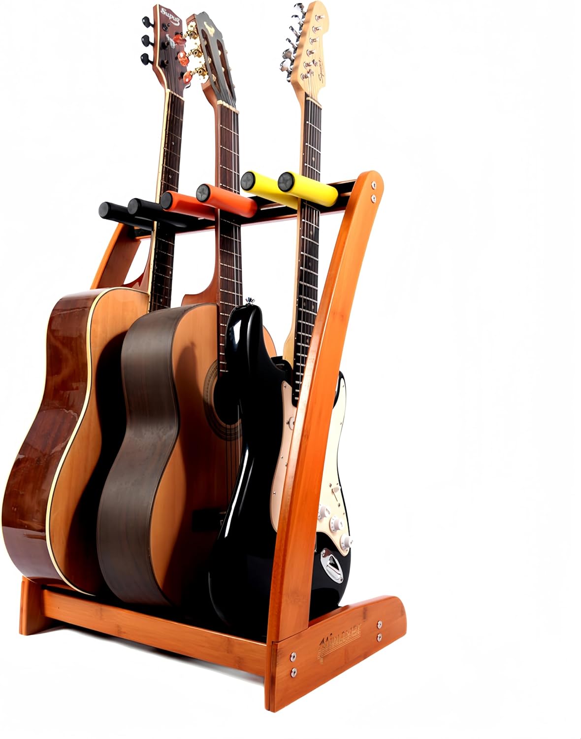 Bamboo Guitar Stand for 5 Guitars - Organize Your Collection in Style!