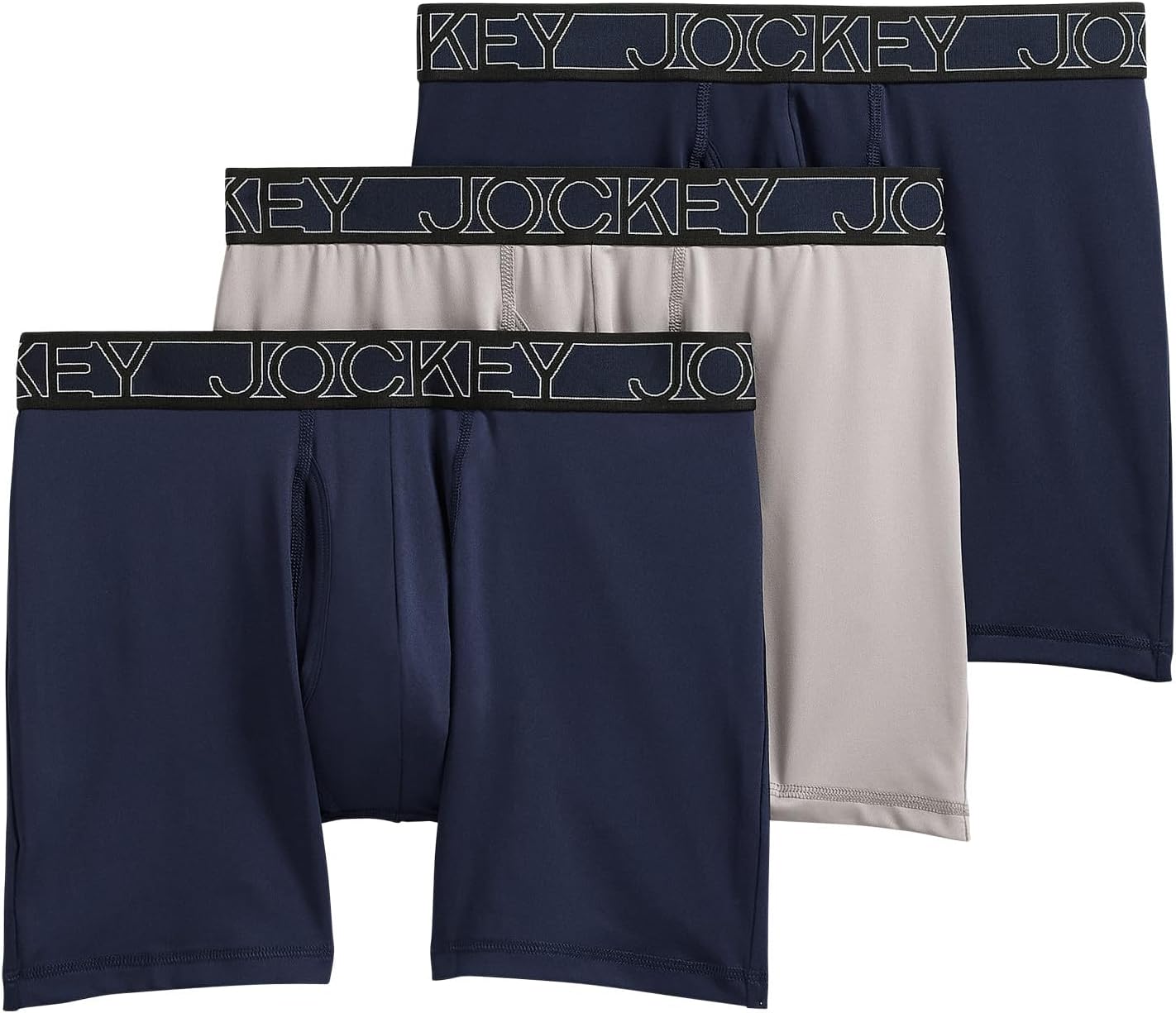 Jockey Men's Underwear Active Microfiber 5in Boxer Briefs - 3 Pack