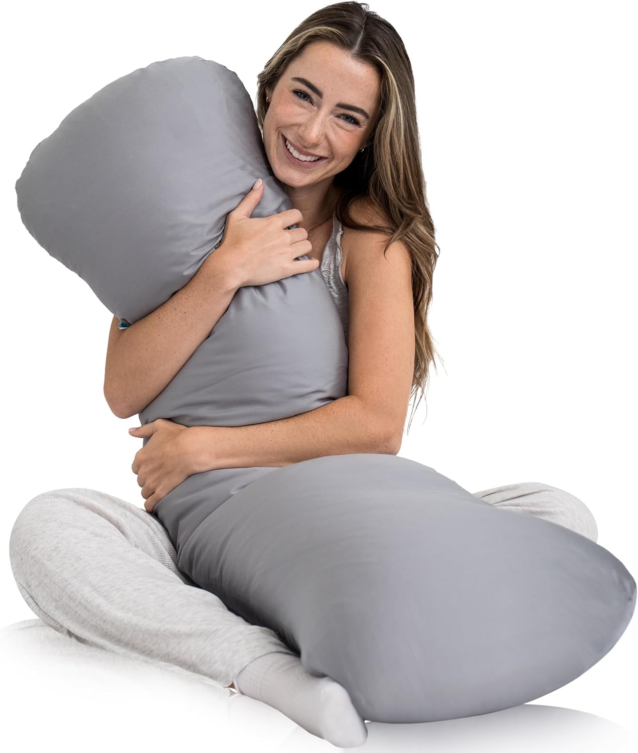 X-Large Weighted Body Pillow for Better Sleep and Relaxation 8lbs