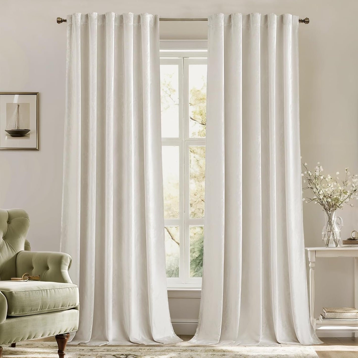 MIULEE Velvet Curtains - Luxury Thermal Insulated Drapes 84 in