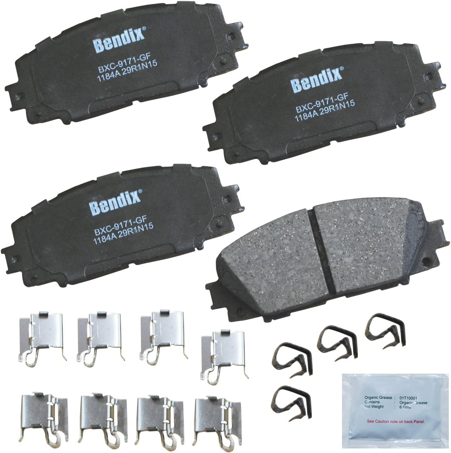 Bendix Priority1 CFC1184A Ceramic Front Brake Pads for Safety