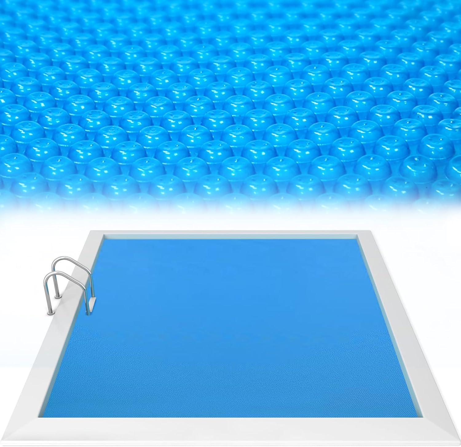 Outvita Solar Pool Cover - 8 Mil Blue Heavy Duty Blanket