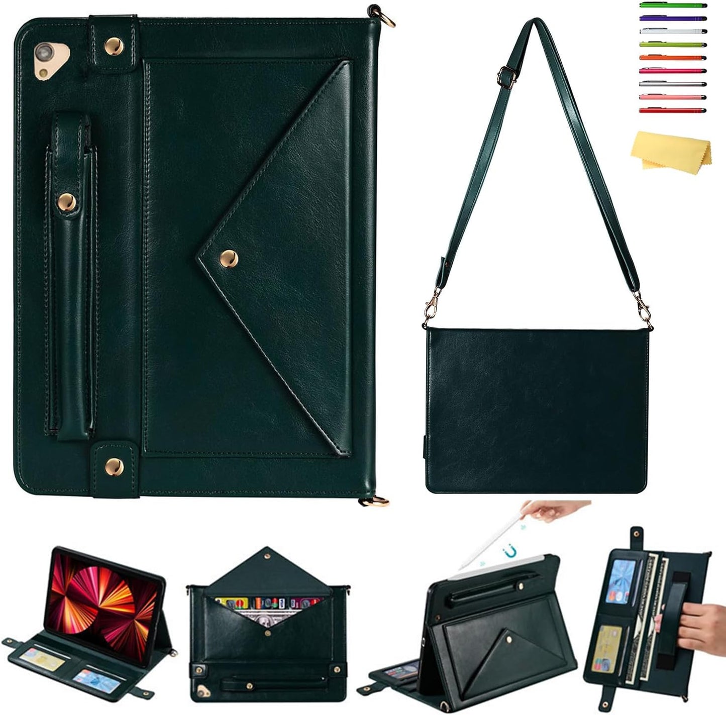 Crossbody Handbag Case for iPad Pro 12.9 Inch with Pencil Holder