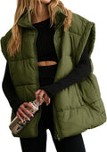 Dokotoo Women's Quilted Puffer Vest - Casual Warm Oversized Fit