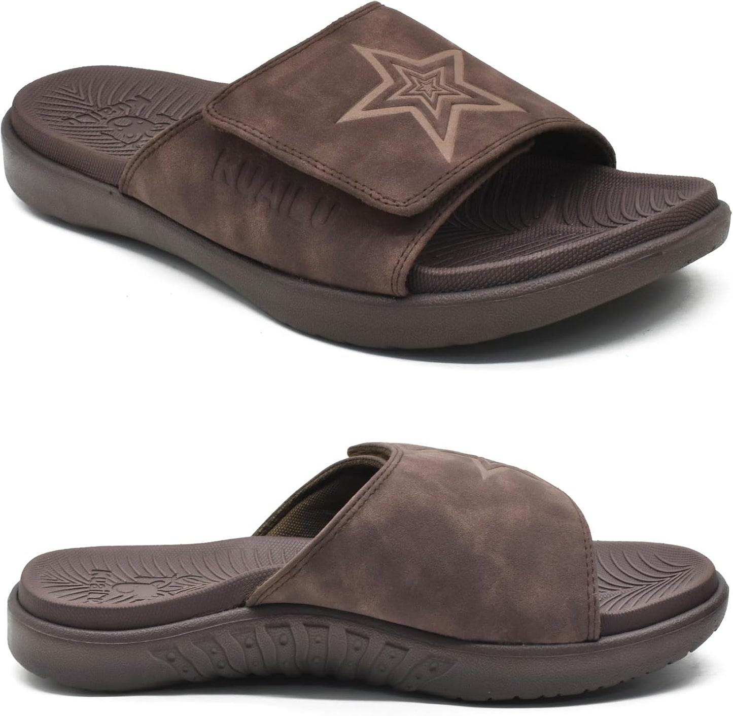 KuaiLu Mens Slides with Arch Support for Summer Comfort