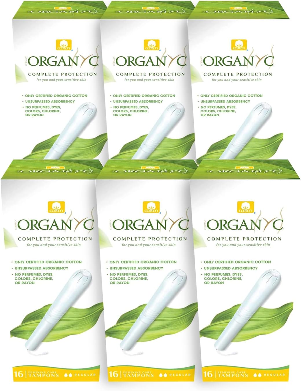 Organyc 100% Certified Organic Cotton Tampons for Sensitive Skin