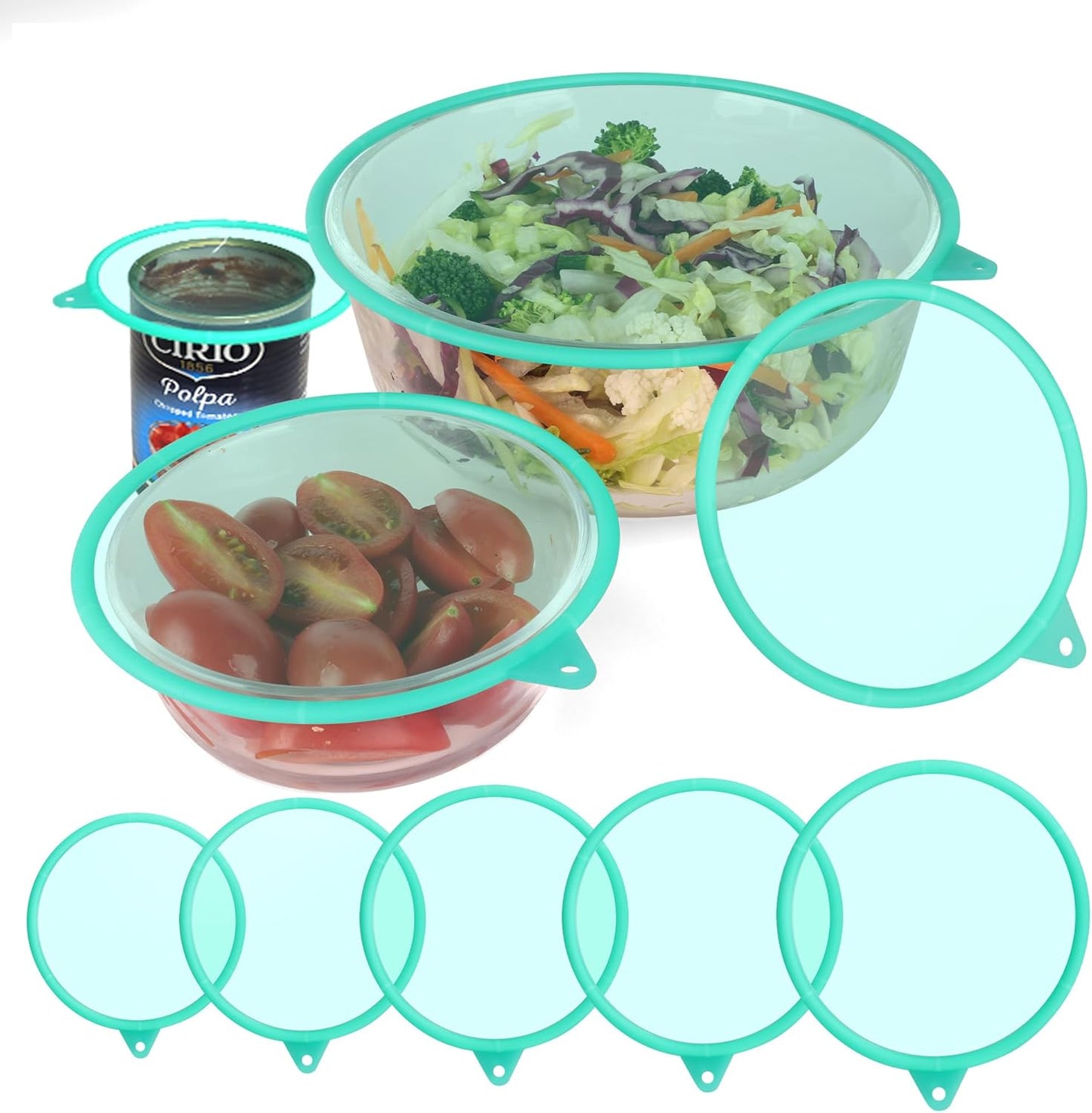 5PCS Freshness-Locking Silicone Lids