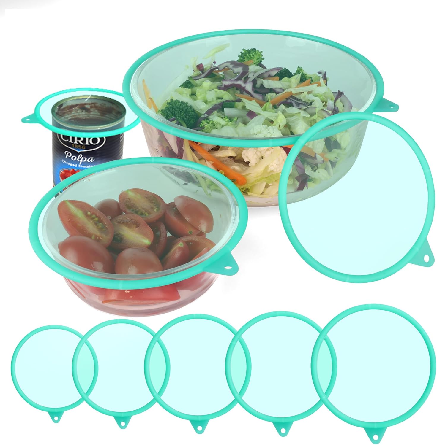 5PCS Freshness-Locking Silicone Lids