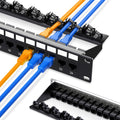 24 Port Patch Panel Cat6A RJ45 Passthrough Unshielded - Smart Cable