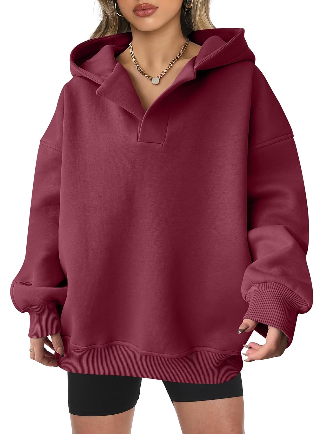 Oversized Hoodies for Women - V Neck Sweatshirts for Fall 2025