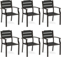 Outdoor Dining Chairs Patio Set of 6 - Stackable All-Weather Seating