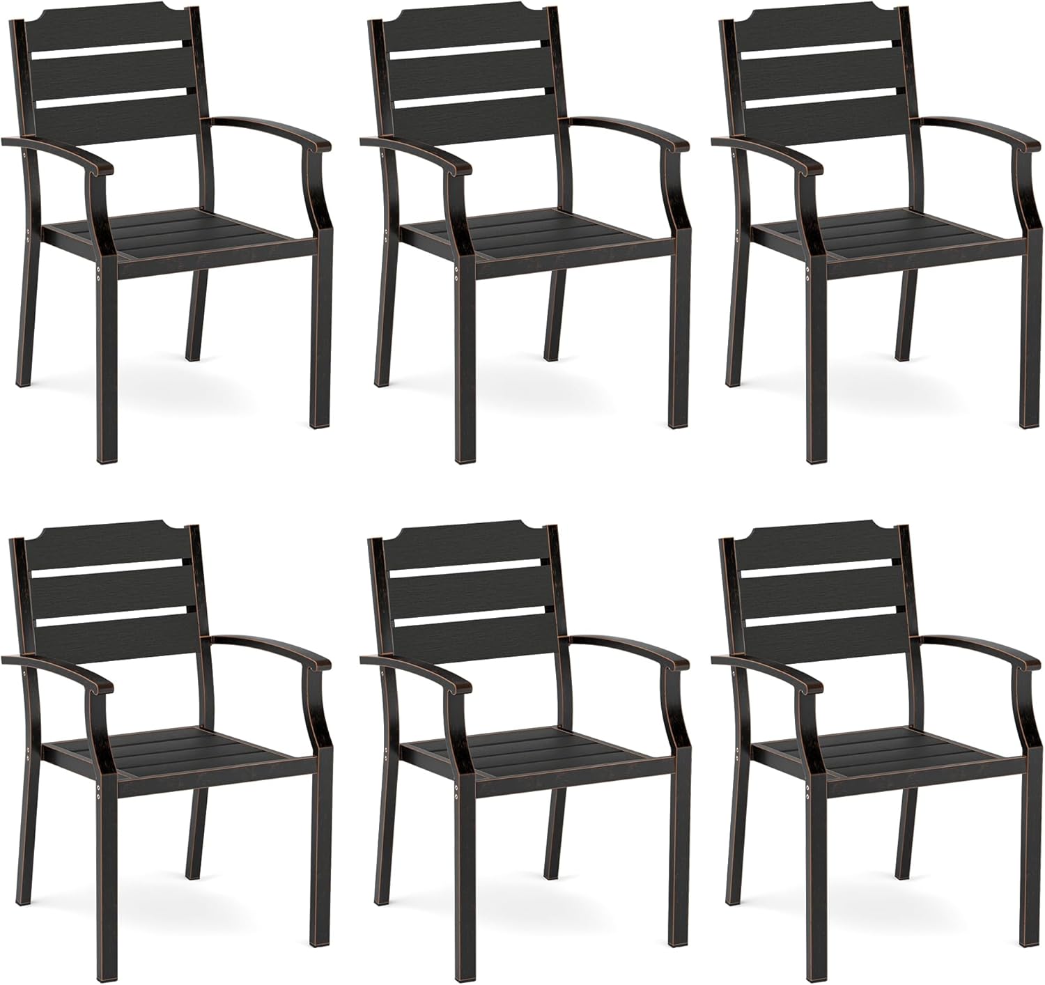 Outdoor Dining Chairs Set of 6 for Patio, Lawn, and Garden