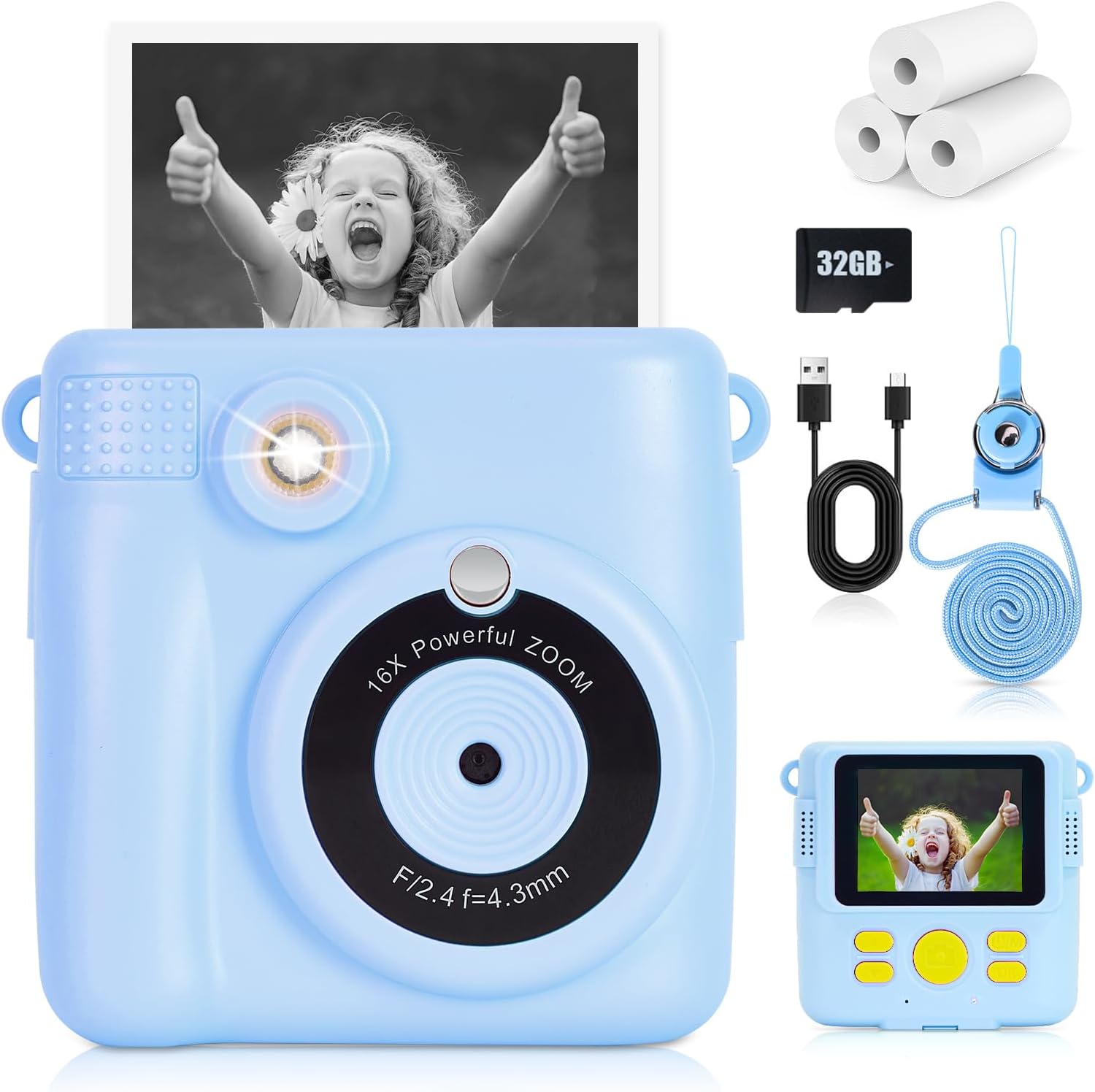 Hikkon Instant Print Kids Camera - Fun Memories in an Instant!