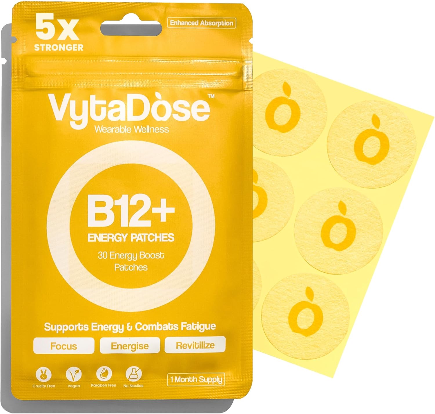 B12 Energy Patches for Mood, Energy, and Cognition Boost