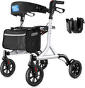 Rollator Walker for Seniors with Cup Holder - Lightweight 4 x 8 Wheels
