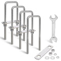Square U Bolts M12 3-1/16in W x 7-5/16in L - Heavy Duty