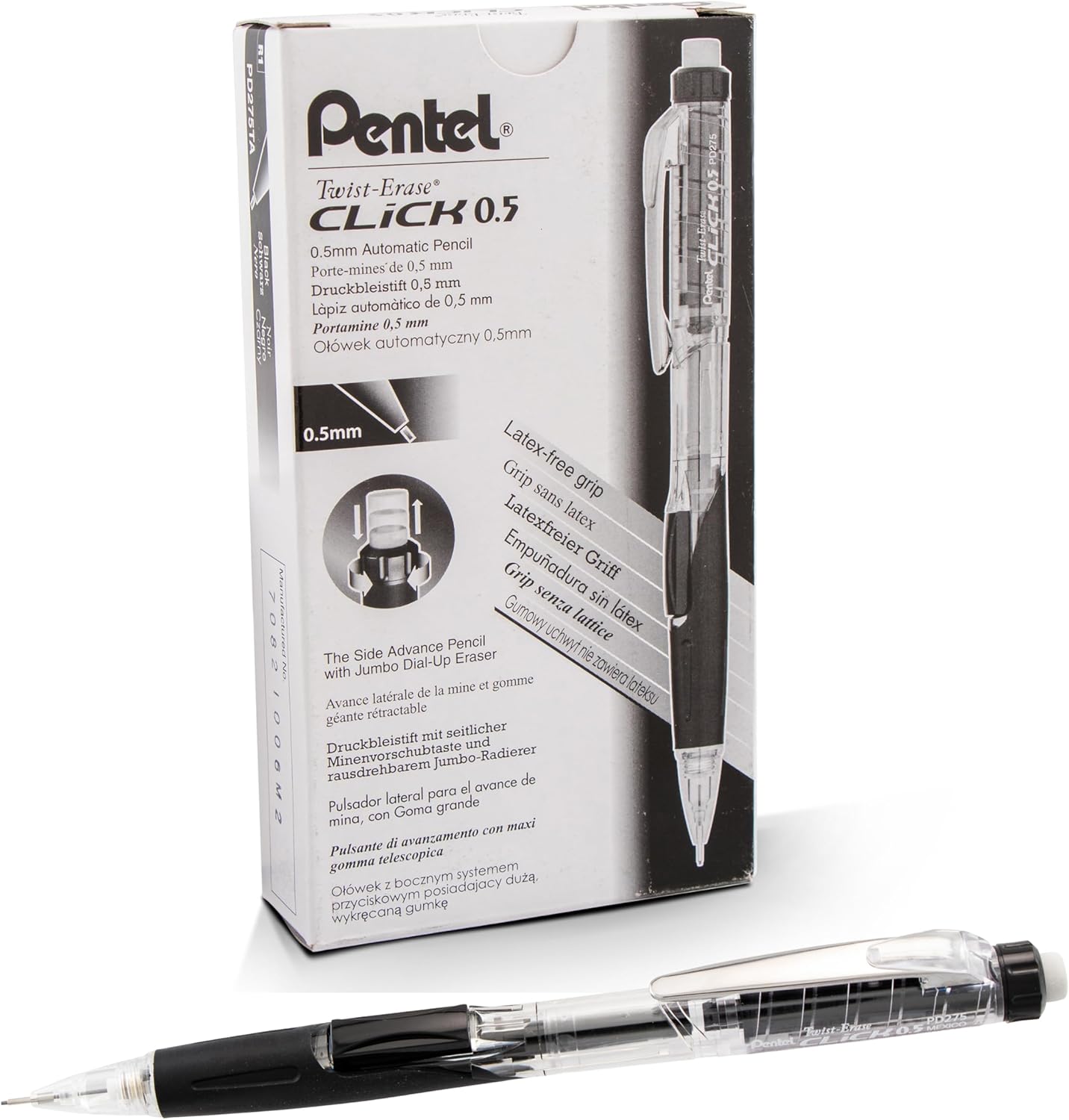 Pentel Twist Erase CLICK Mechanical Pencil with Comfort Grip