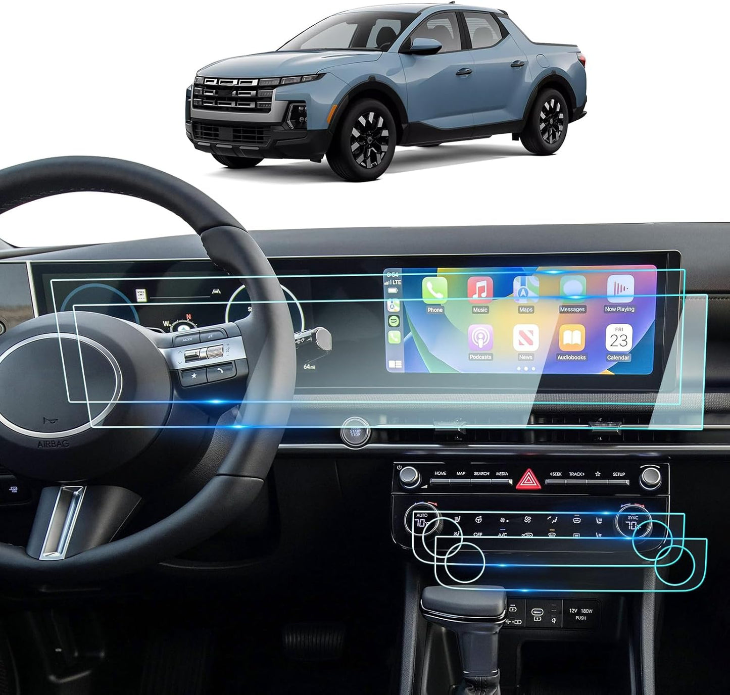 2025-2026 Santa Cruz Screen Protector for 12.3 Inch Display