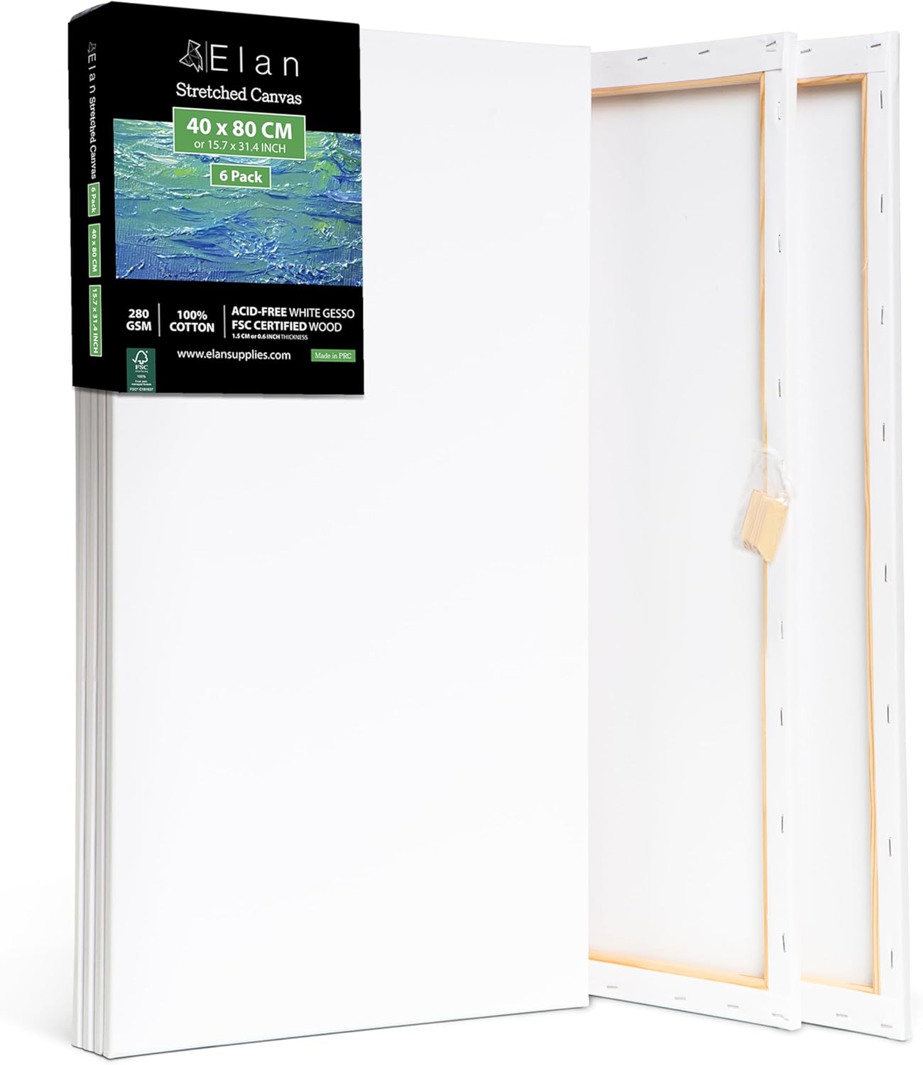 Elan Stretched Canvases 16x32 for Vibrant Painting Projects