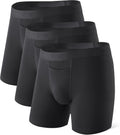Mens Cotton Boxer Briefs with Pouch 3 Pack - Cooling Moisture Wicking