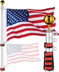 Yescom EZ GO 30ft Telescopic Flag Pole Kit for Outdoor Use